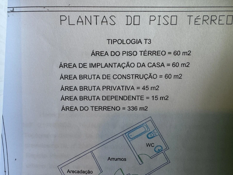 Moradia T1 para Venda em São Martinho Planta 2