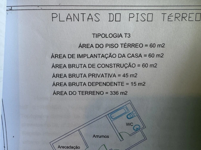 Moradia T1 para Venda em São Martinho Planta 2
