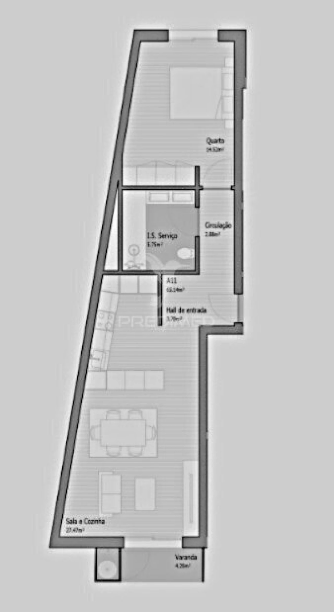 Apartamento T1 para Venda em Bougado (São Martinho e Santiago) Foto 9
