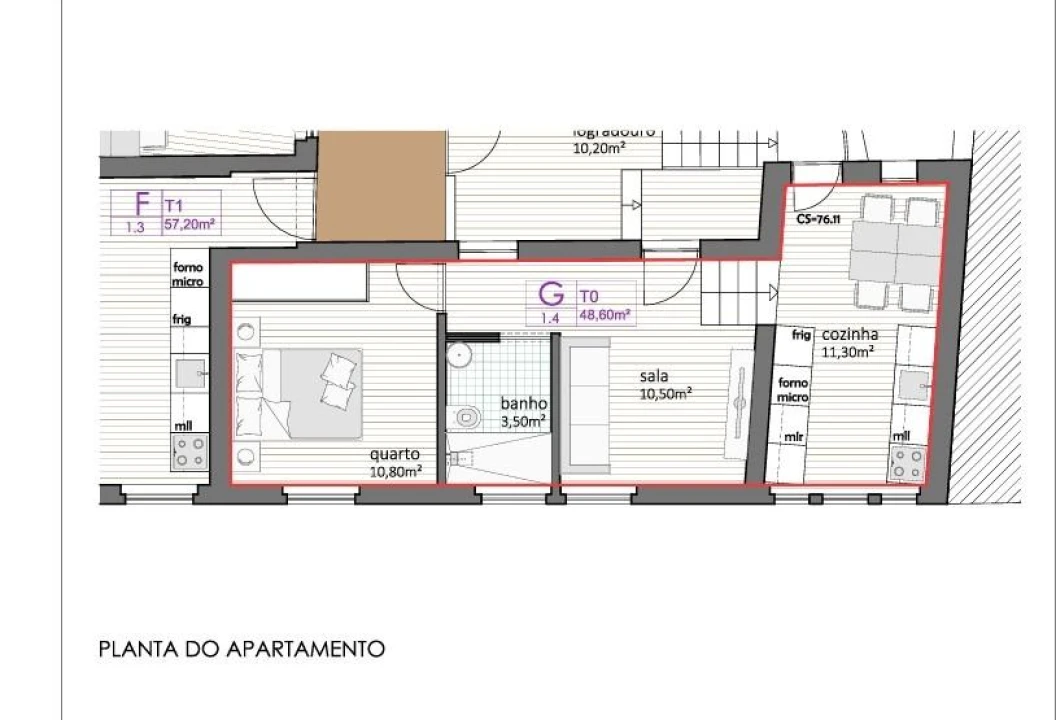 Apartamento T1 para Venda em Rio Tinto Foto 24