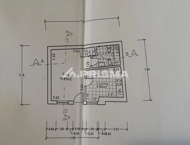 Moradia T2 para Venda em Fratel Planta 1