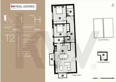 Apartamento T2 para Venda em Ponta Delgada (São José)
