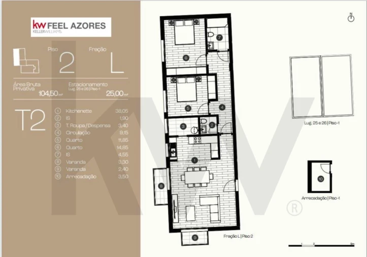 Apartamento T2 para Venda em Ponta Delgada (São José) Foto 7