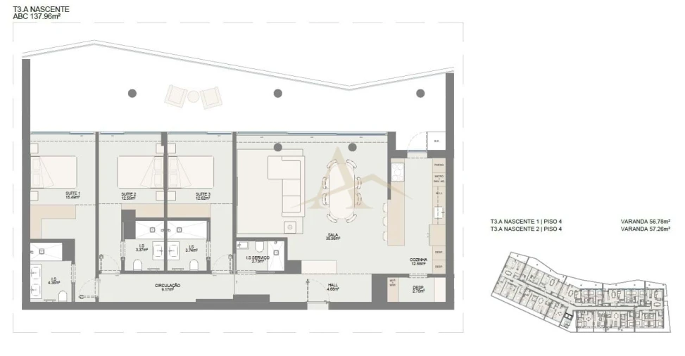 Apartamento T4 para Venda em Oliveira do Douro Planta 1