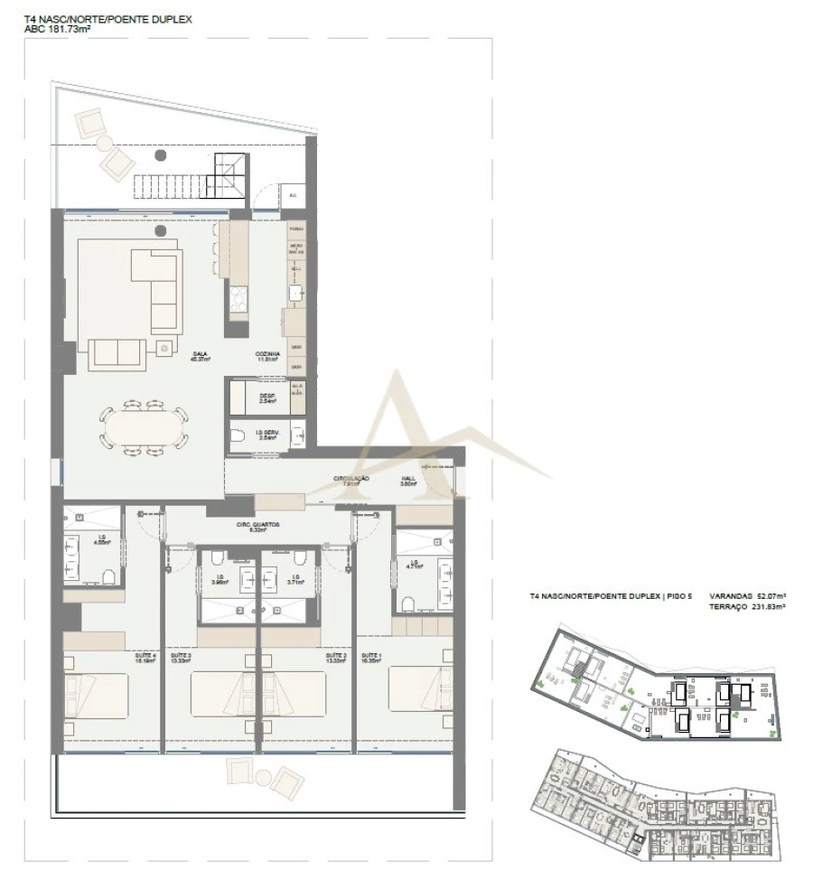 Apartamento T4 para Venda em Oliveira do Douro Planta 1