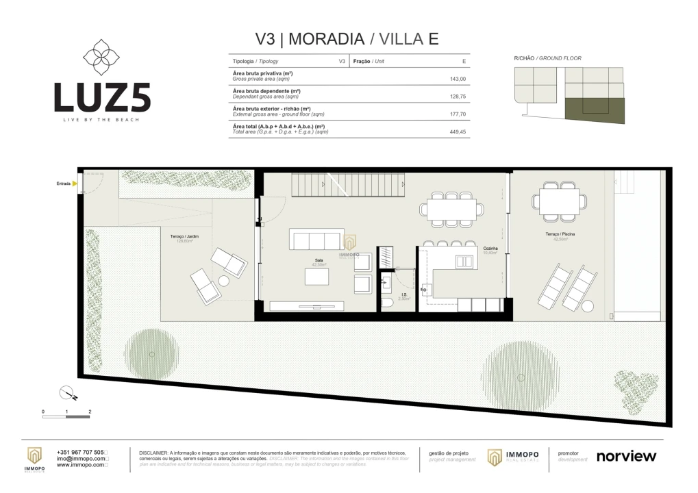 Moradia T3 para Venda em Luz Planta 2