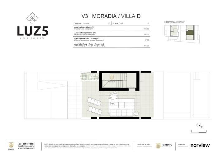 Moradia T3 para Venda em Luz Planta 4