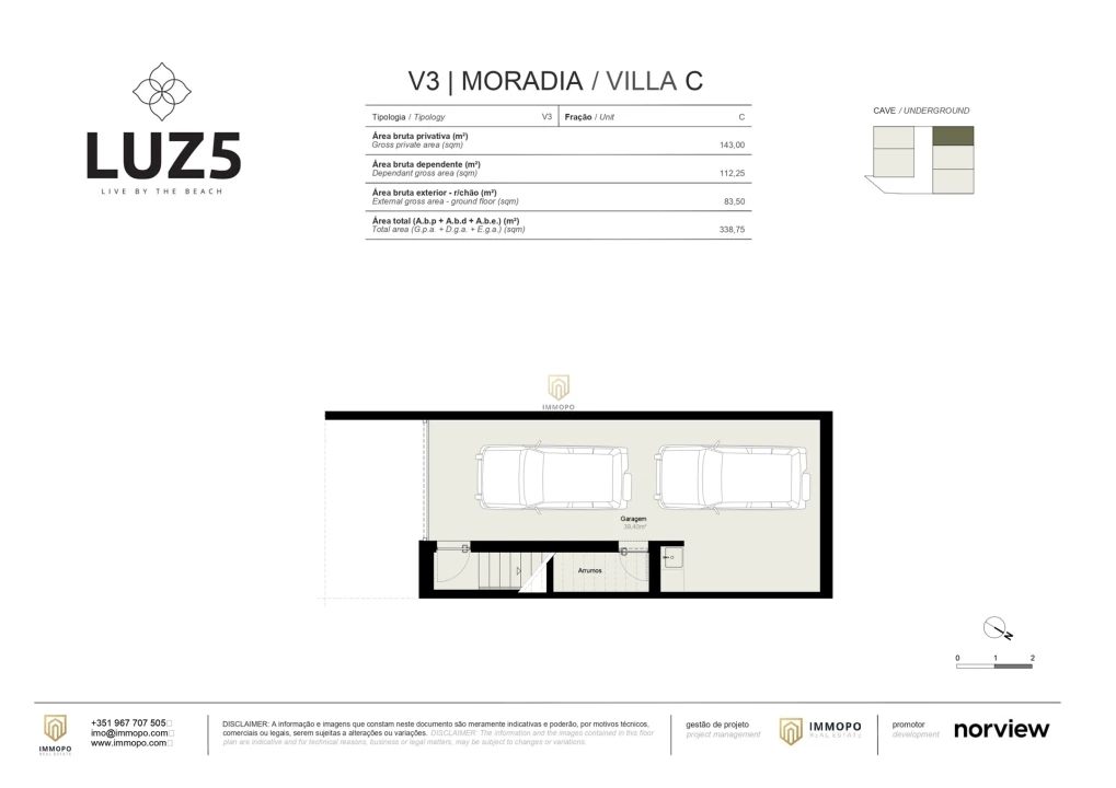 Moradia T3 para Venda em Luz Planta 2