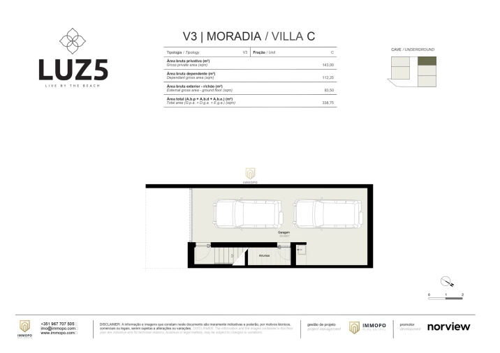 Moradia T3 para Venda em Luz Planta 2