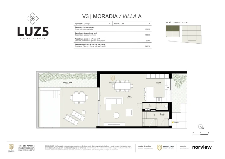 Moradia T3 para Venda em Luz Planta 2