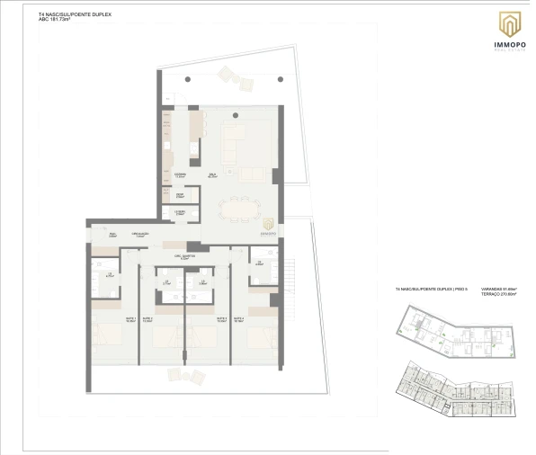 Apartamento T4 para Venda em Oliveira do Douro Planta 1
