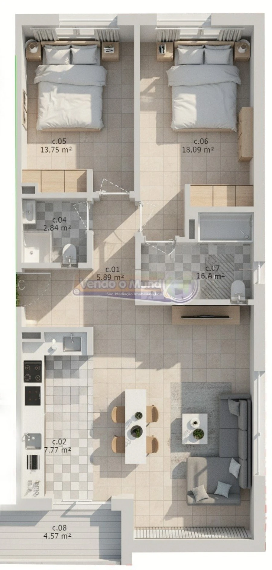 Apartamento T2 para Venda em Benavente Foto 5