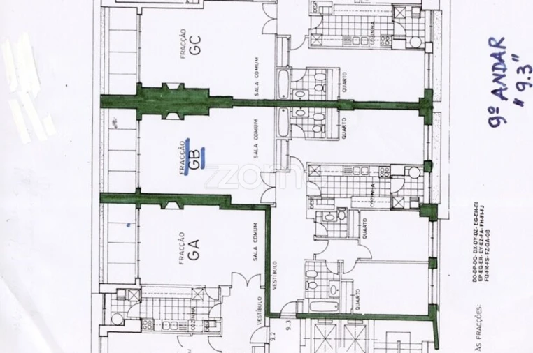 Apartamento T3 para Arrendamento em Matosinhos e Leça da Palmeira Planta 1