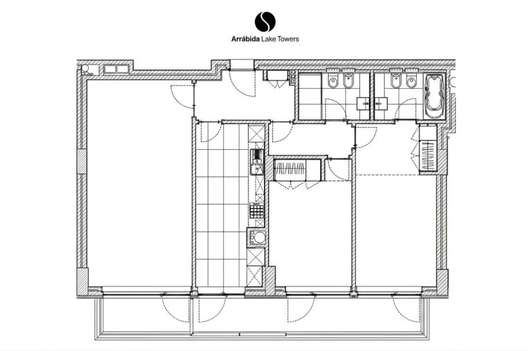 Apartamento T2 para Venda em Santa Marinha e São Pedro da Afurada Planta 1