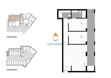 Apartamento T2 para Venda em Pedrouços
