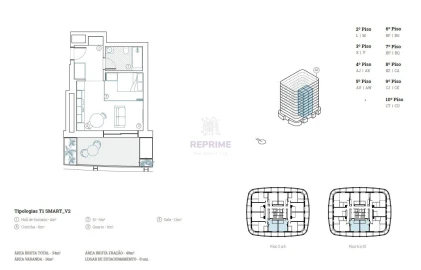 Apartamento T1 para Venda em Paranhos