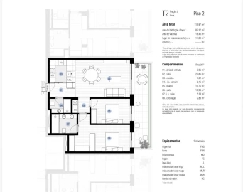 Apartamento T2 para Venda em Canidelo