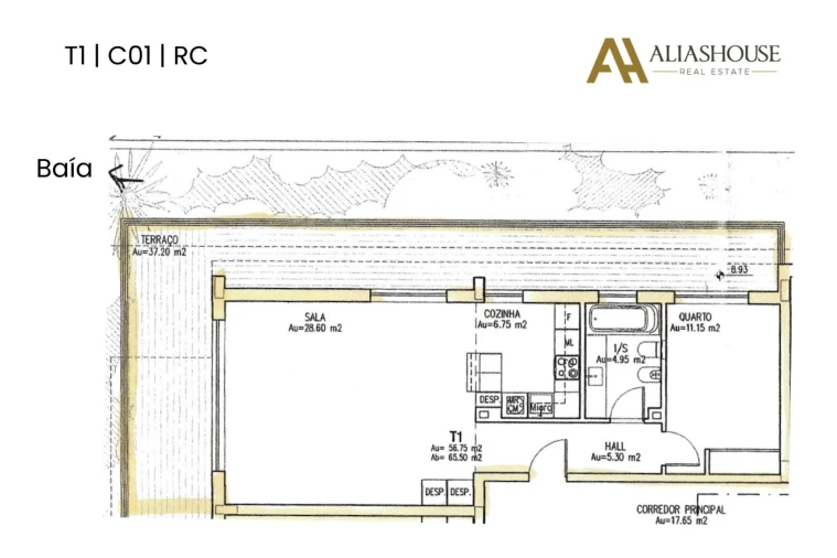 Apartamento T1 para Venda em São Martinho do Porto Planta 1