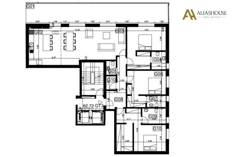 Apartamento T3 para Venda em Carcavelos e Parede Planta 1