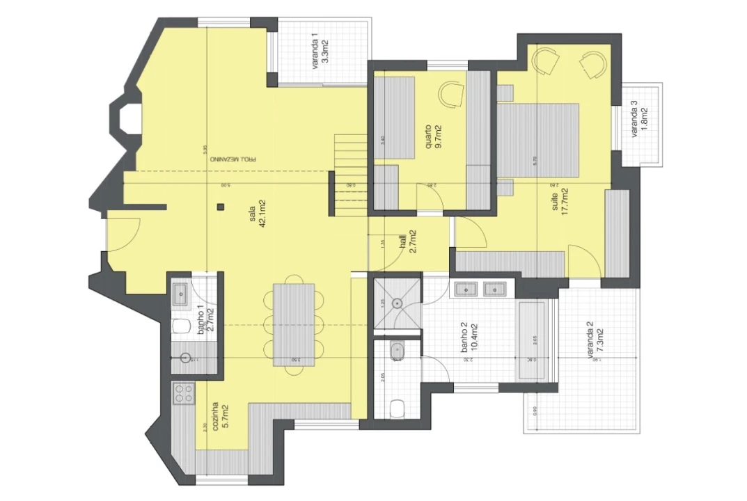Apartamento T3 para Venda em Cascais e Estoril Planta 2