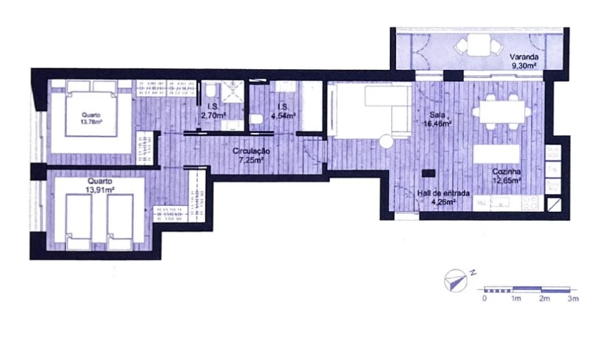 Apartamento T2 para Venda em Almancil Planta 1