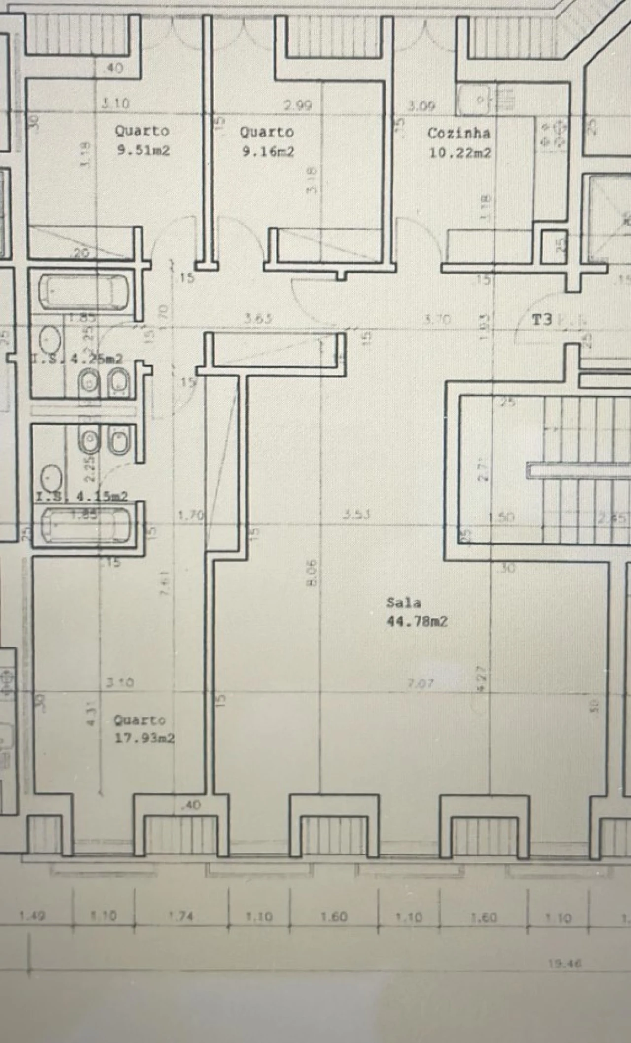 Apartamento T3 para Venda em Estrela Planta 2