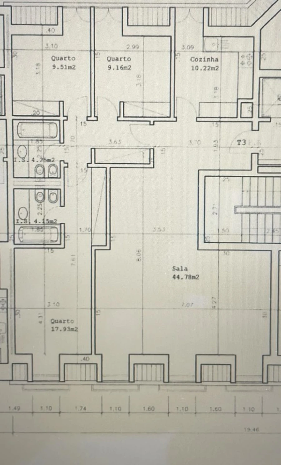Apartamento T3 para Venda em Estrela Planta 2