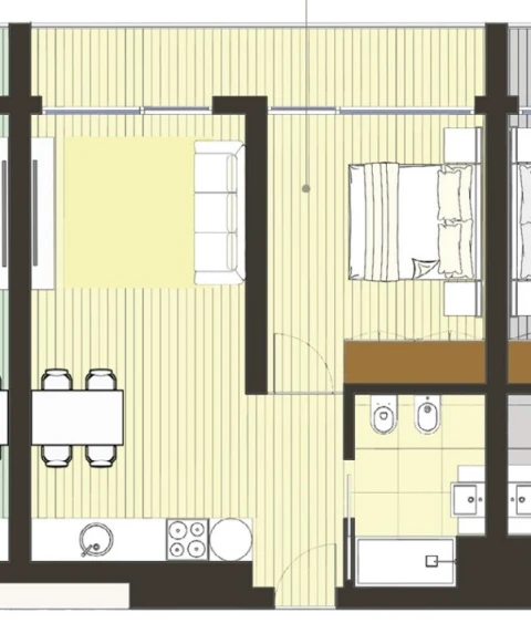 Apartamento T1 para Venda em Pedrouços