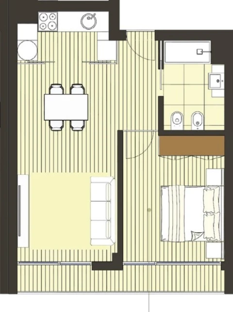 Apartamento T1 para Venda em Pedrouços