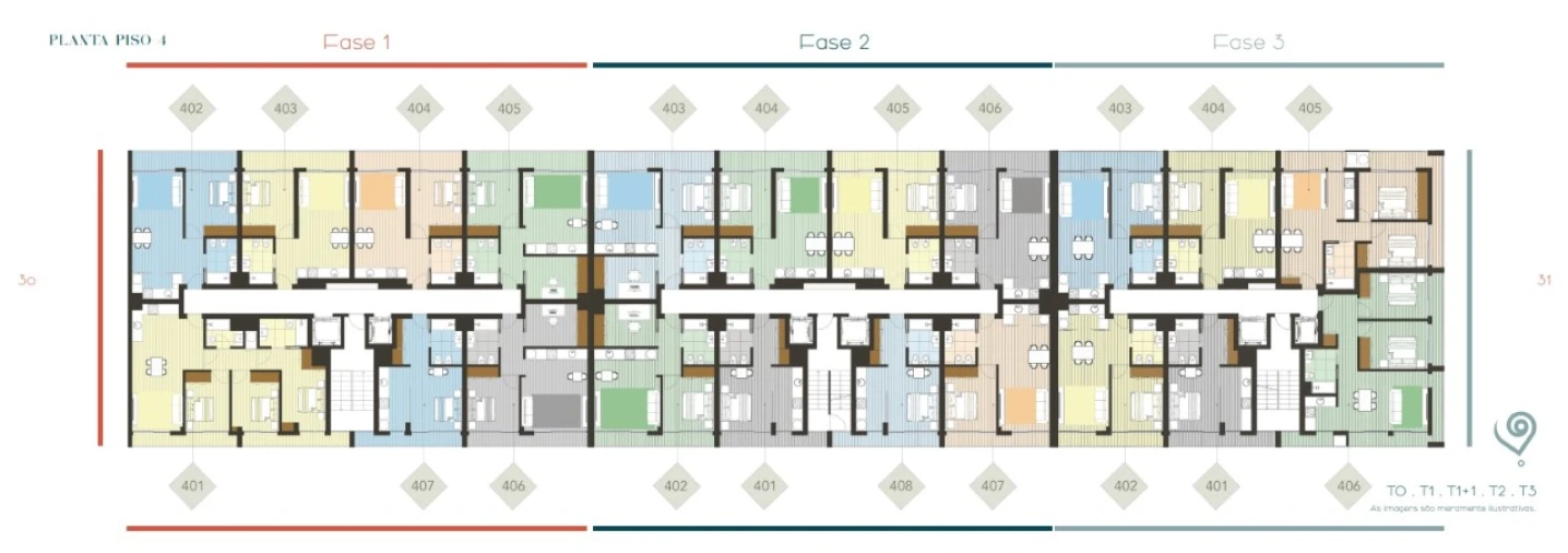 Apartamento T1 para Venda em Pedrouços Planta 1
