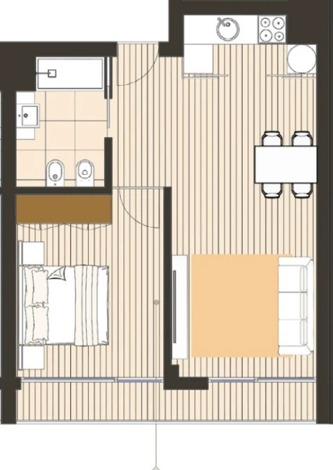 Apartamento T1 para Venda em Pedrouços