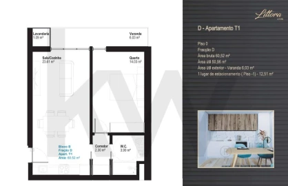 Apartamento T1 para Venda em Esgueira