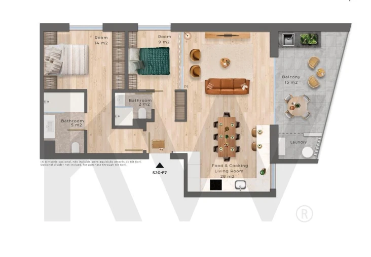 Apartamento T1 para Venda em Santa Marinha e São Pedro da Afurada Foto 14