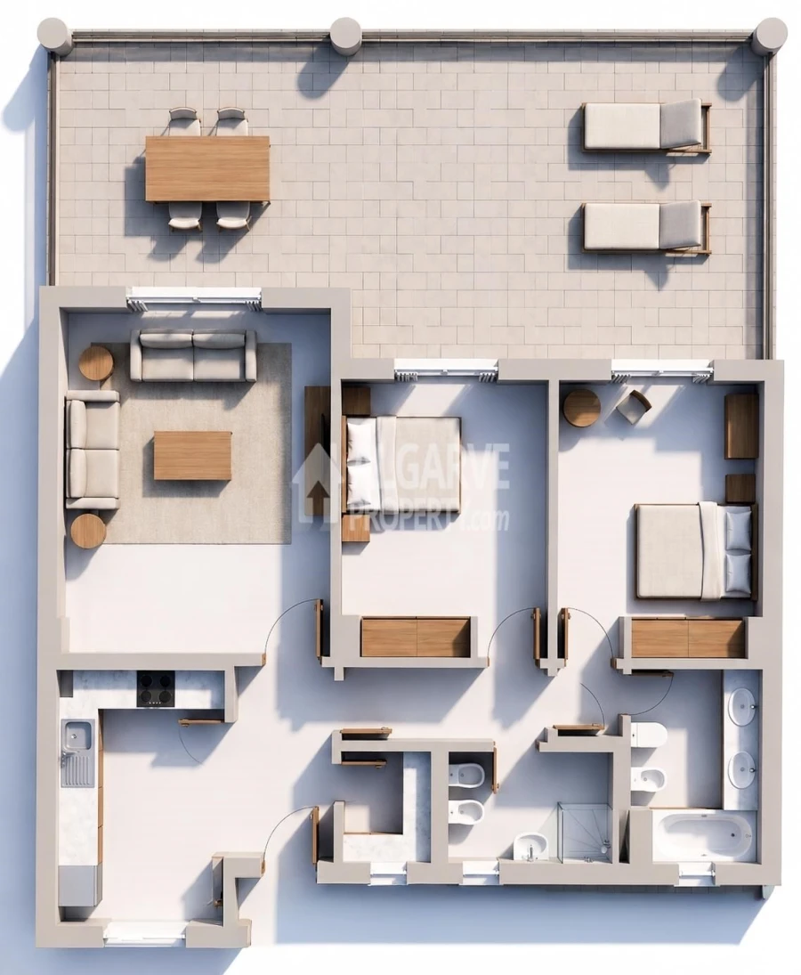 Apartamento T2 para Venda em Quarteira Foto 23