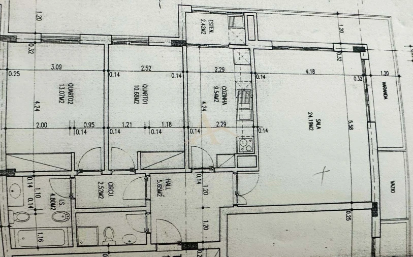 Apartamento T2 para Venda em Santa Marinha e São Pedro da Afurada Planta 1