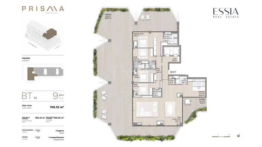 Apartamento T4 para Venda em Lordelo do Ouro e Massarelos Planta 1