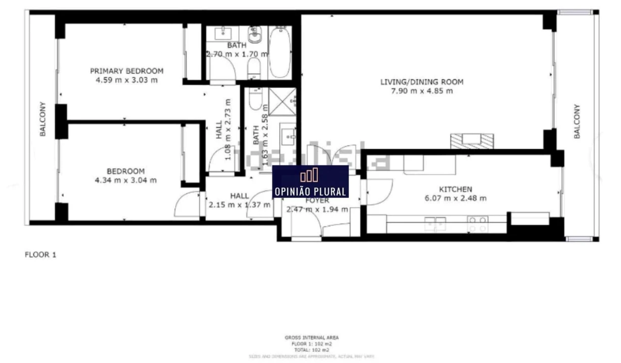 Apartamento T2 para Venda em São Felix da Marinha Foto 22