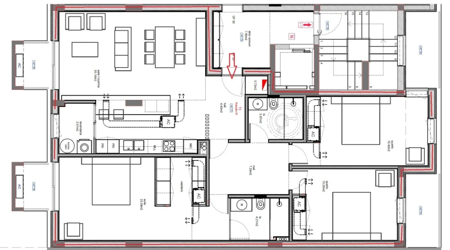 Apartamento T3 para Venda em São Bernardo Planta 2