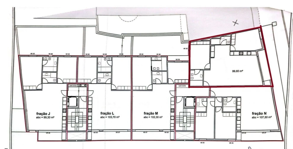 Apartamento T2 para Venda em Quelfes Planta 1