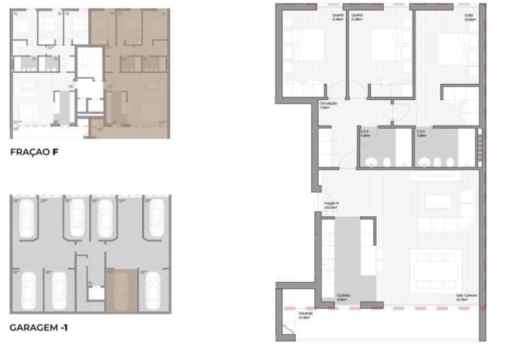 Apartamento T3 para Venda em São João Baptista Foto 13