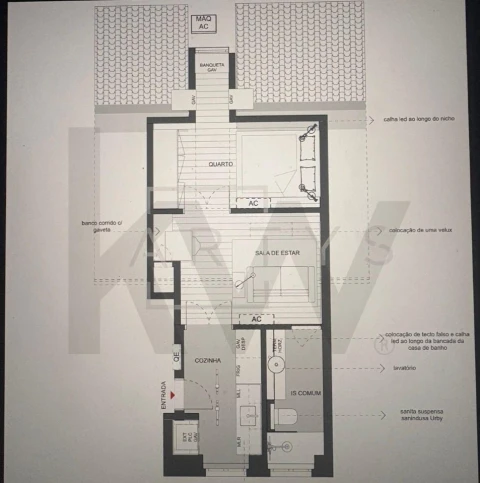 Apartamento T1 para Venda em Alcantara