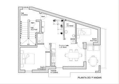 Apartamento T2 para Venda em Avelar