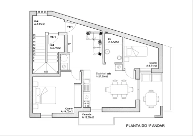 Apartamento T2 para Venda em Avelar