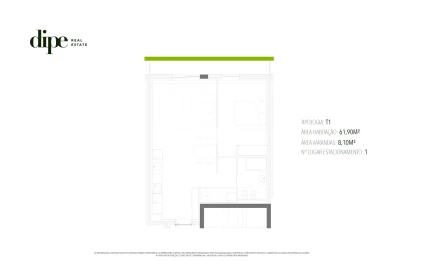 Apartamento T1 para Venda em Urgezes