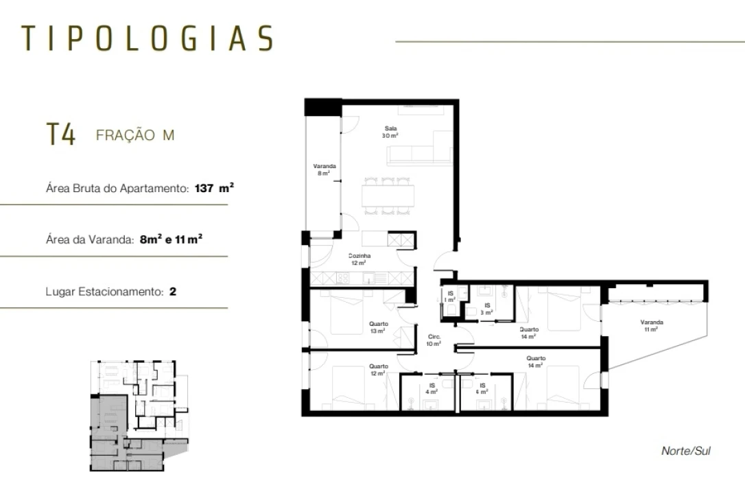 Apartamento T4 para Venda em Santo Antonio dos Olivais Planta 2