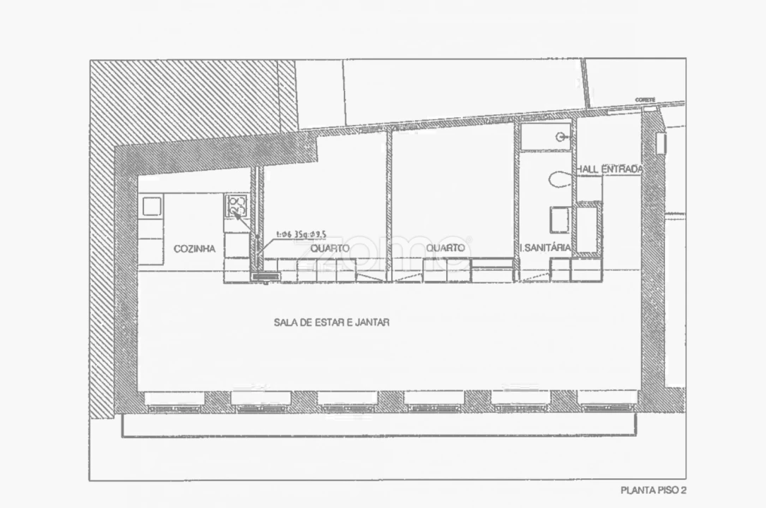 Apartamento T3 para Venda em Cedofeita, Santo Ildefonso, Sé, Miragaia, São Nicolau e Vitória Planta 2