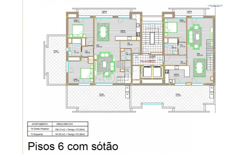 Apartamento T3 para Venda em Viseu Planta 2