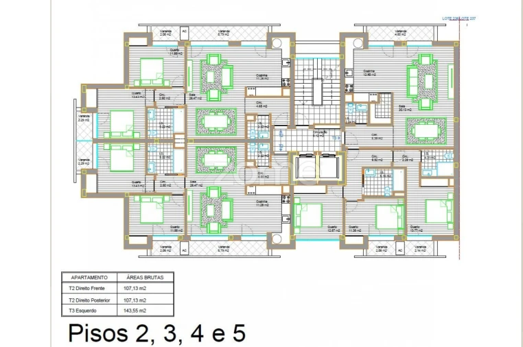 Apartamento T3 para Venda em Viseu Planta 1