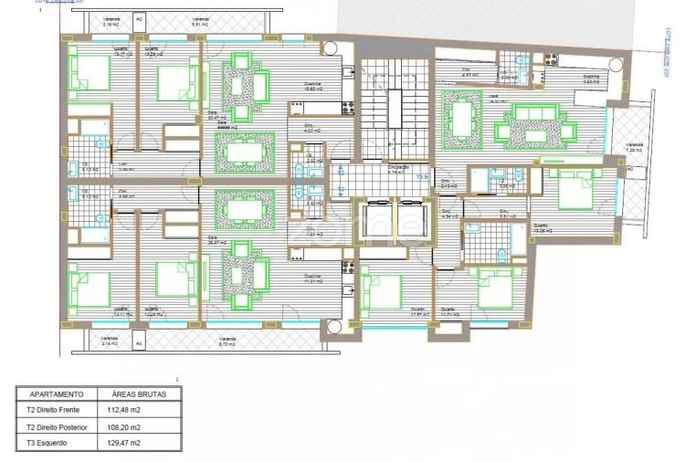 Apartamento T2 para Venda em Viseu Planta 1