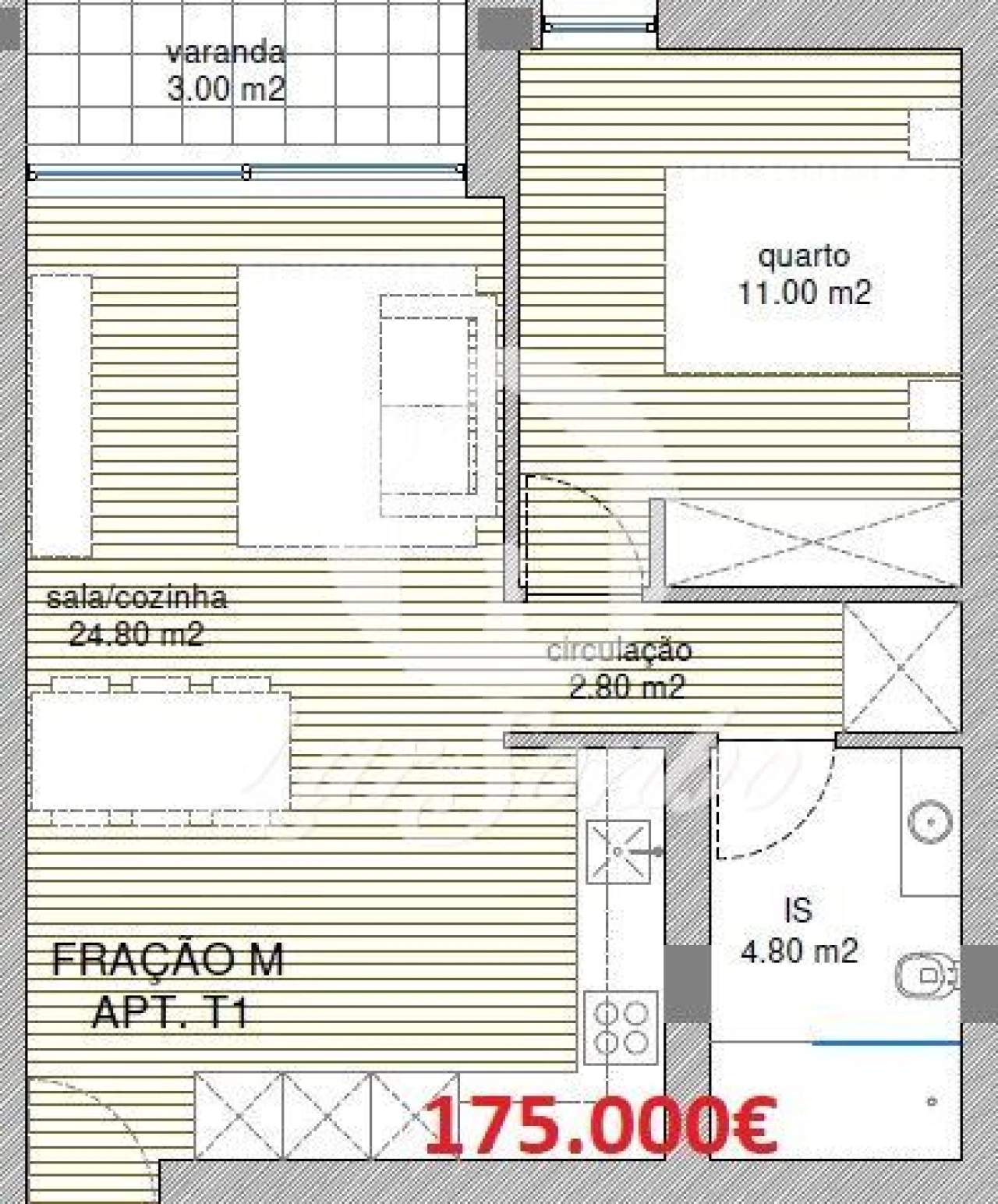 Apartamento T1 para Venda em Manhente Foto 8